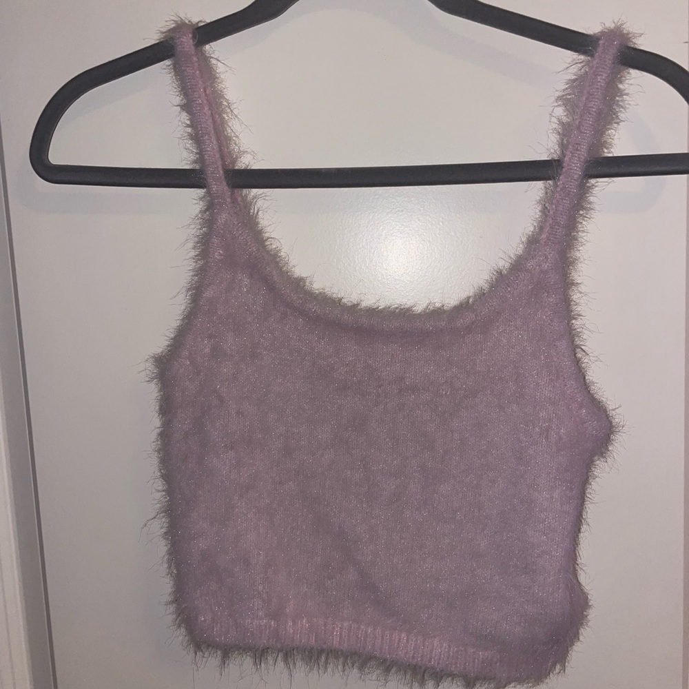 Fuzzy Pink Tank Top